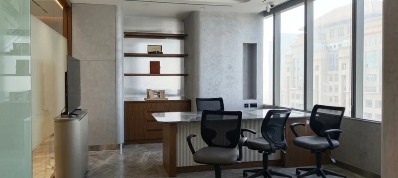Modern office interior design at AL-MASS Tower DMCC Dubai – Creative Avenue Decor Design UAE